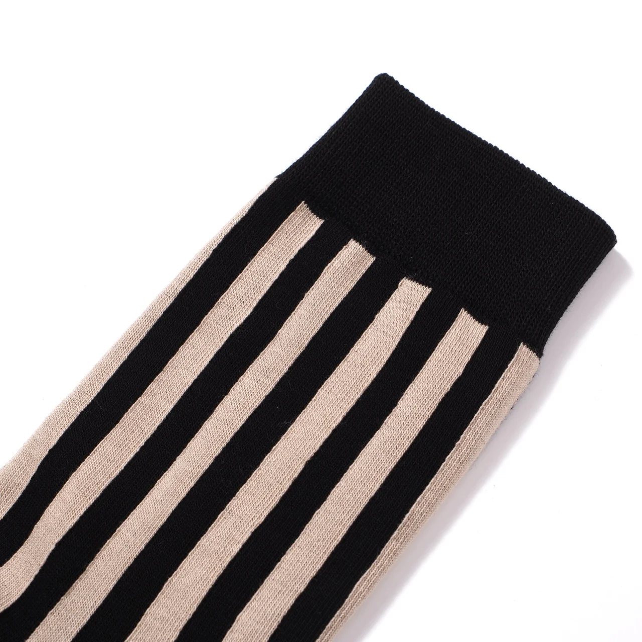 Striped Socks Mid-Calf Vertical Stripes Contrast Color Cotton Socks - Image 5