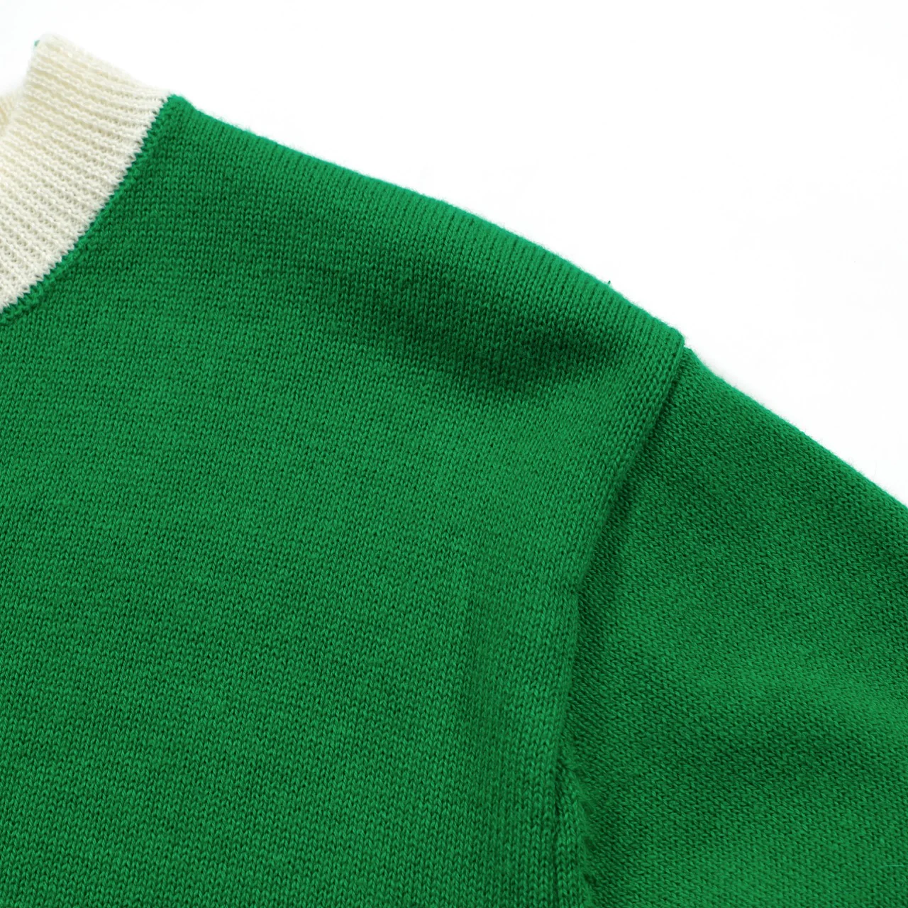 Women Green Knitted short Sleeves Knitwear - Image 3