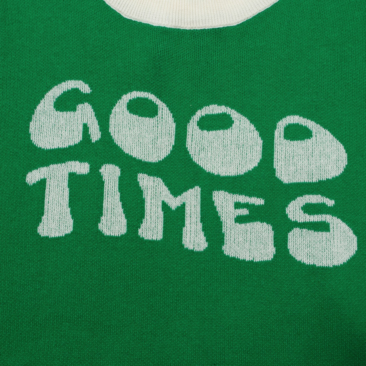 Women Knitted Good Times Short Sleeves Green Knitwear - Image 7
