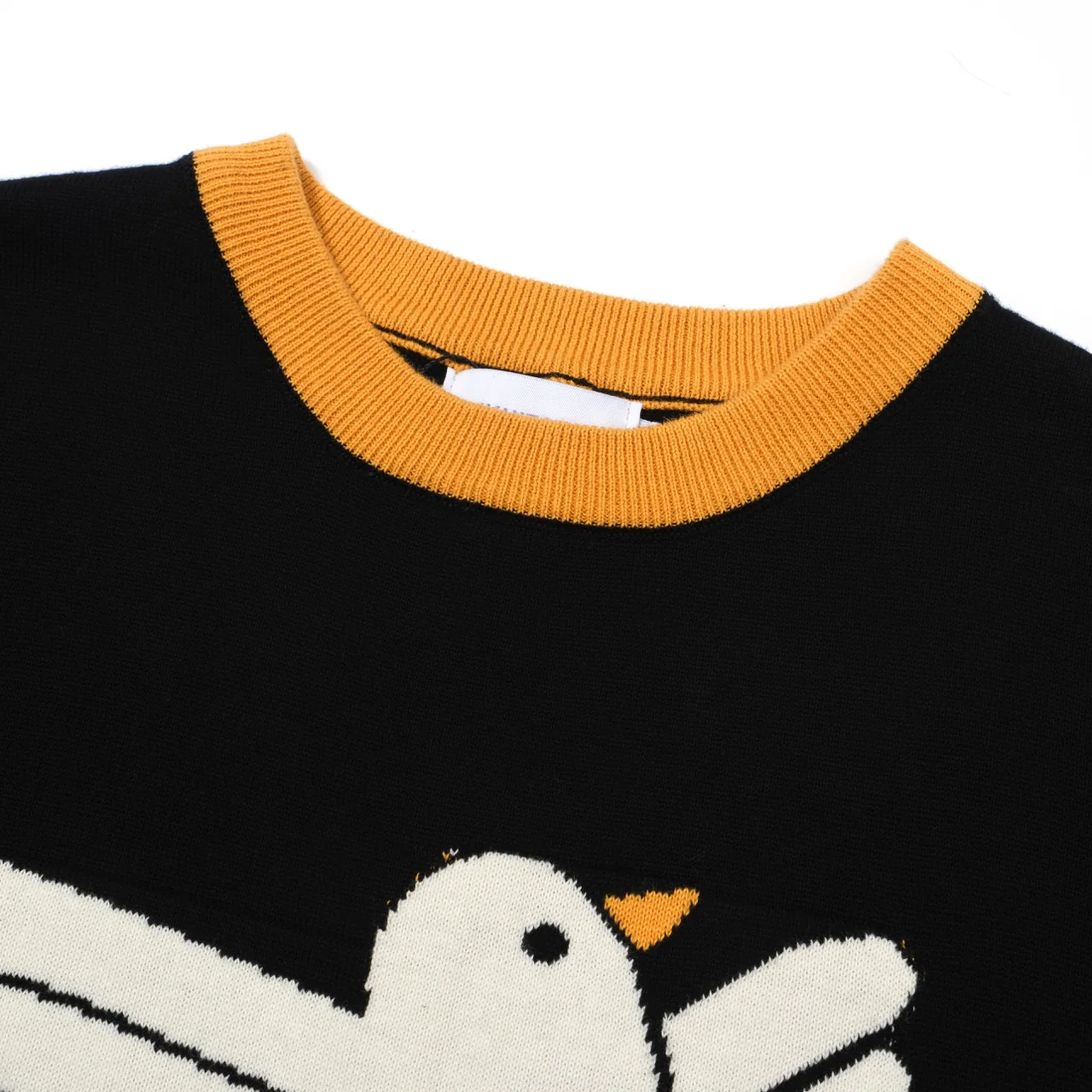 Women Yellow Pigeon Knitted Black Short Sleeves Knitwear - Image 10