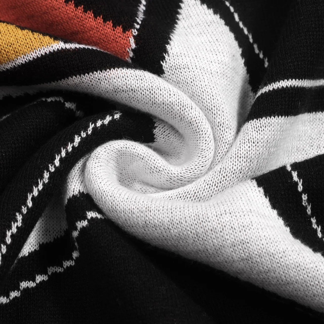 Women's black stripe star vintage knit knitwear - Image 9