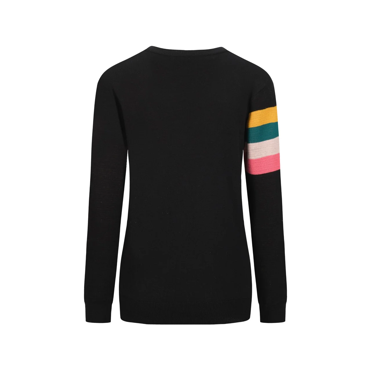 Women's black wavy jacquard retro knitwear - Image 3