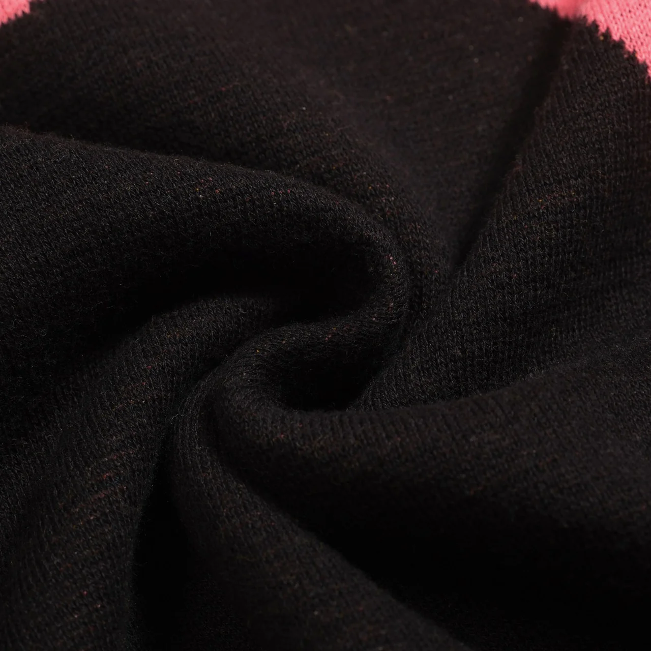 Women's black wavy jacquard retro knitwear - Image 9