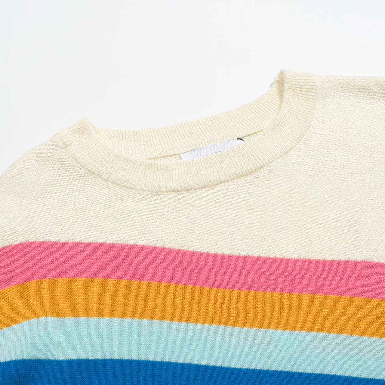 Women's green diagonal stripe vintage knitwear - Image 4