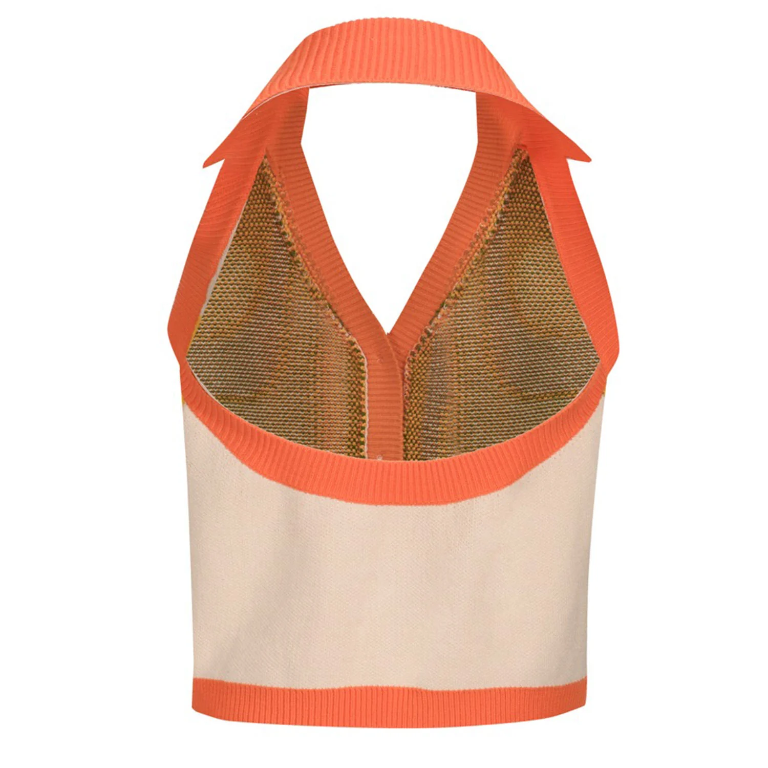 Women's multi-colored art knit vest - Image 3