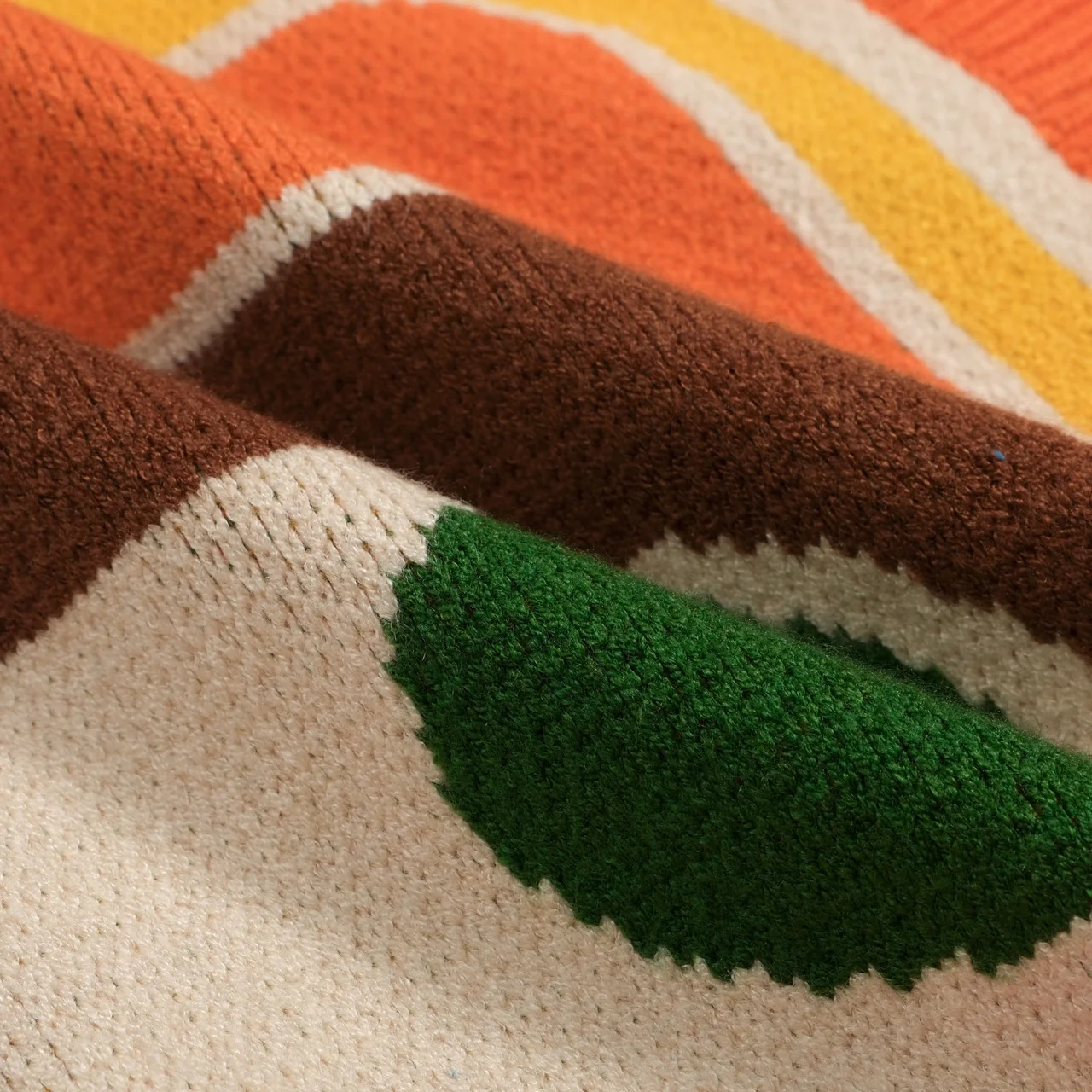 Women's multi-colored art knit vest - Image 9