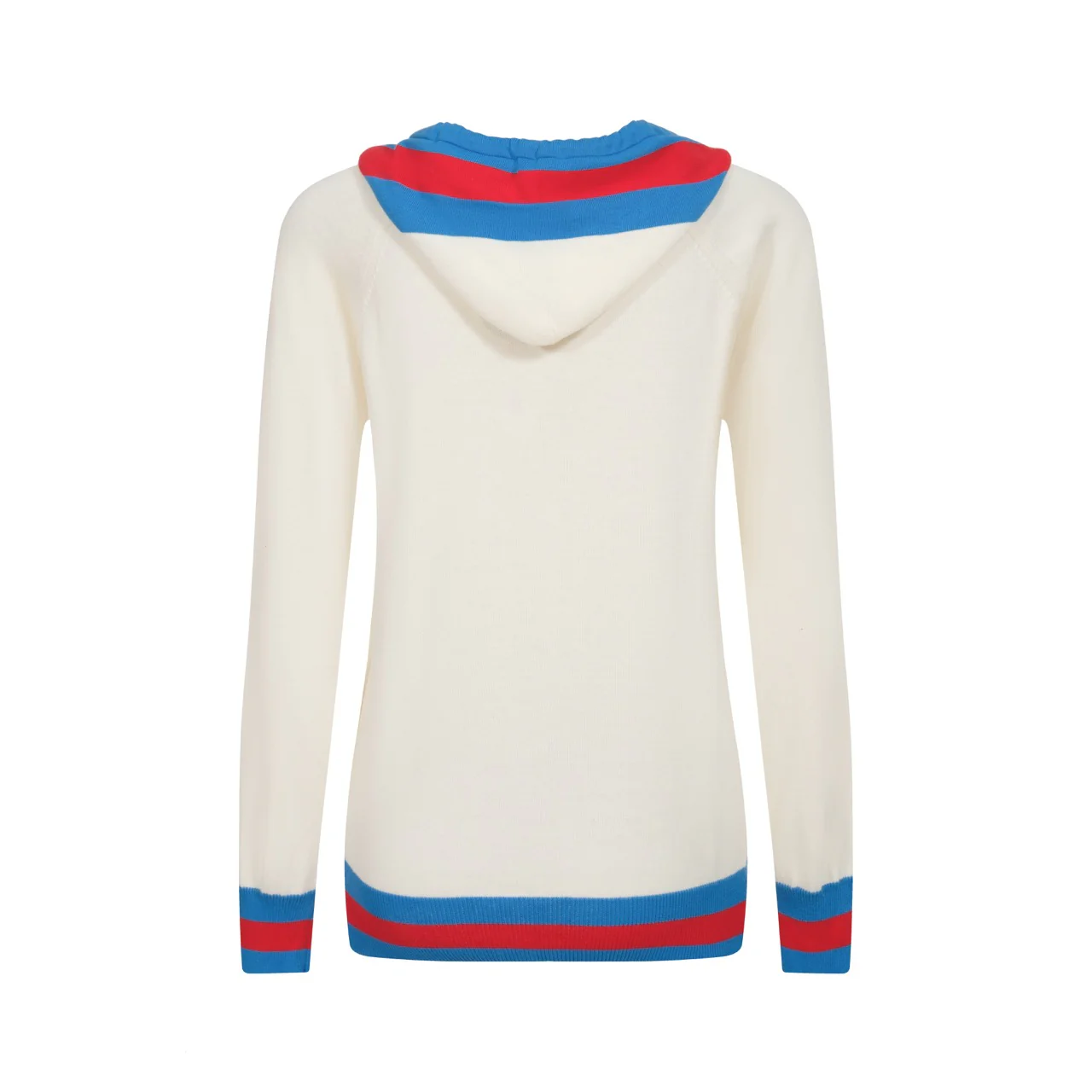 Women's white vintage knit hoodie cardigan - Image 3